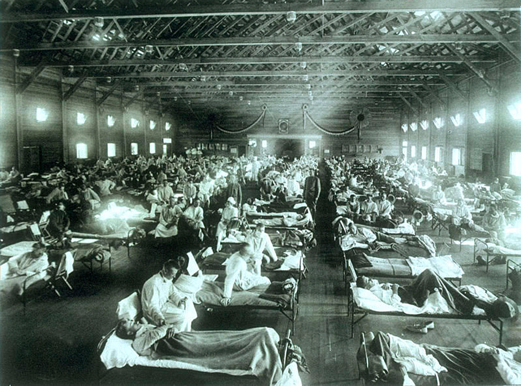 Military hospital during the 1918 Spanish flu pandemic
